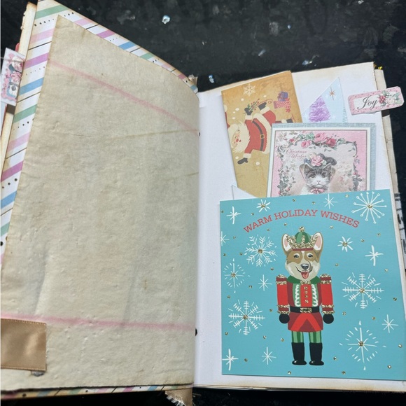 Christmas Junk Journal Signatures Bound Handmade 3 Books absolute gorgeous - Picture 13 of 16